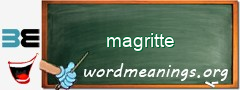 WordMeaning blackboard for magritte